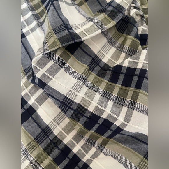 New Veronica Beard Vilette Plaid Button-Front Ruched Mini Dress size 4 - Picture 10 of 11